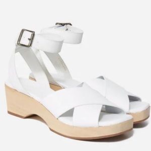Everlane White Leather Clog Sandals - Size 7